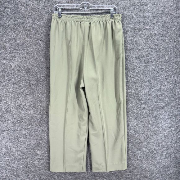 R&M Richards Dress Pants Women 16P Petite Gray High Rise Pleated Elastic Waist - Picture 2 of 8